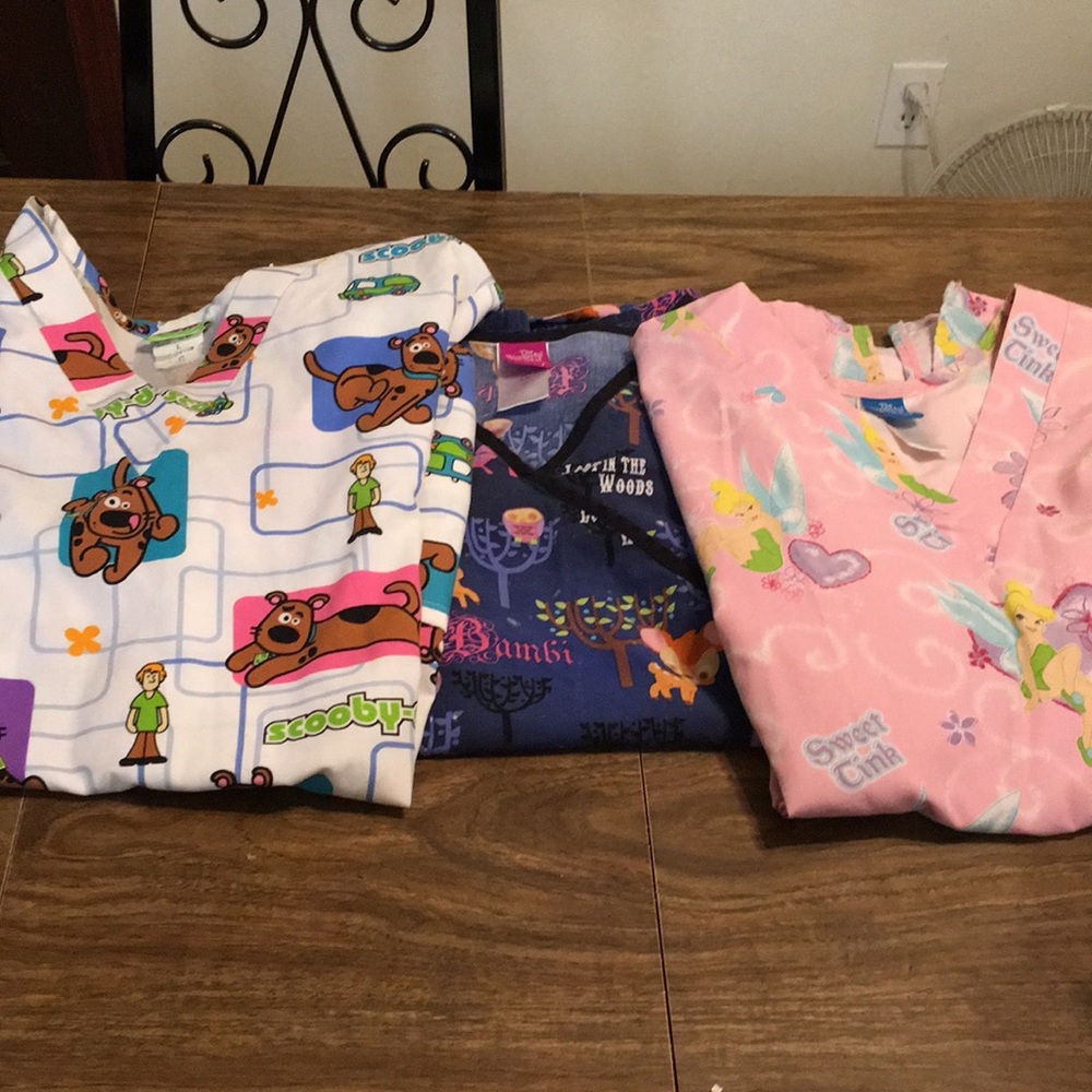 Cartoon character Scrub Tops Bundle 3